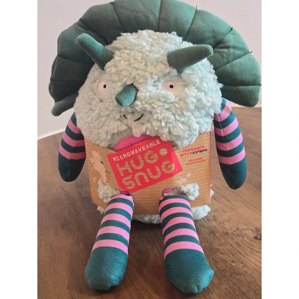 Aroma Home Hug‎ a Snug Microwaveable Lavender Scented Monster Plush Green New